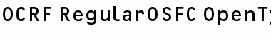 OCRF-RegularOSFC Regular Font