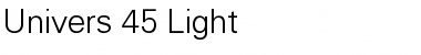 Univers 45 Light Font