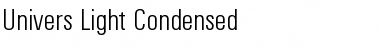 Download Univers Light Condensed Font