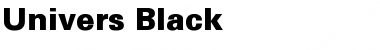 Univers-Black Regular Font