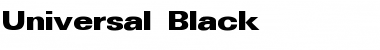 Universal Black Regular Font