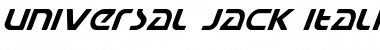 Universal Jack Italic Italic Font