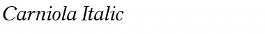 Carniola Italic Font