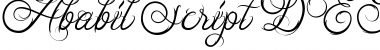 Download Ababil Script DEMO Font