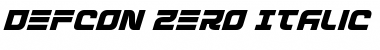 Download Defcon Zero Italic Font