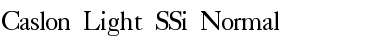 Caslon Light SSi Normal Font