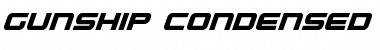 Download Gunship Condensed Italic Font