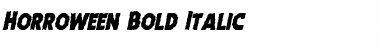 Horroween Bold Italic Bold Italic Font