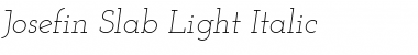 Josefin Slab Light Italic Font