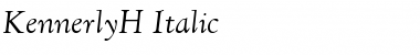 Download KennerlyH-Italic Font