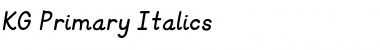 Download KG Primary Italics Font