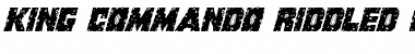 Download King Commando Riddled II Italic Font