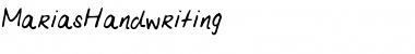 Download MariasHandwriting Font