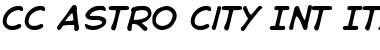 CC Astro City Int Italic Font