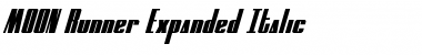 MOON Runner Expanded Italic Expanded Italic Font