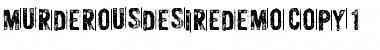 Download Murderous Desire DEMO Font