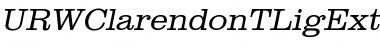 URWClarendonTLigExtWid Oblique Font