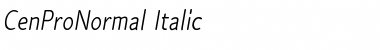 Cen Pro Normal Italic Font
