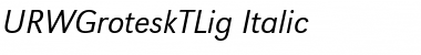 URWGroteskTLig Italic Font