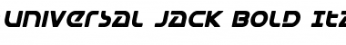 Download Universal Jack Bold Italic Font