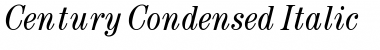 Century Condensed Italic Font