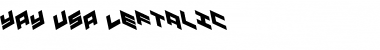 Download YAY USA Leftalic Font