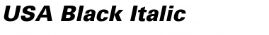 USA Black Italic Font