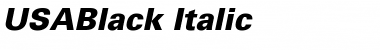 USABlack Italic Font