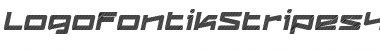 Logofontik 4F Stripes Italic Font