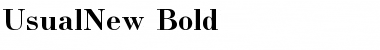 UsualNew Bold Font