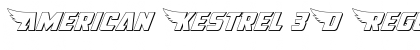 Download American Kestrel 3D Font