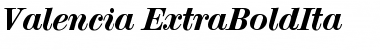 Download Valencia-ExtraBoldIta Font