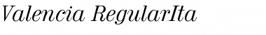 Valencia-RegularIta Regular Font