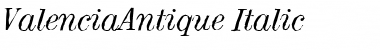 ValenciaAntique Italic Font