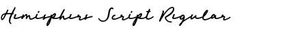 Hemisphers Script Regular Font