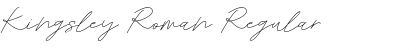 Kingsley Roman Regular Font
