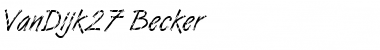 Download VanDijk27 Becker Font