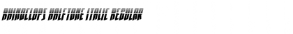 Download Rhinoclops Halftone Italic Font