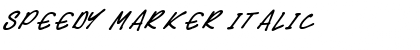 Speedy Marker Italic Font