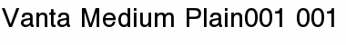 Vanta Medium Plain Font