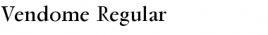 Vendome Regular Font