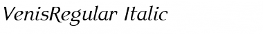VenisRegular Italic Regular Font