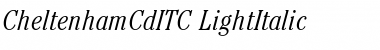 CheltenhamCdITC Light Italic Font
