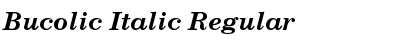 Bucolic Italic Regular Font