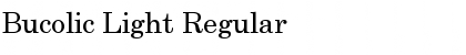 Bucolic Light Regular Font