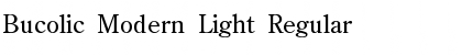 Bucolic Modern Light Regular Font