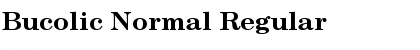 Bucolic Normal Regular Font