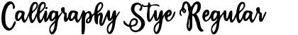 Calligraphy Stye Regular Font