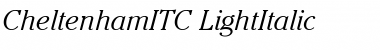 CheltenhamITC Light Italic Font