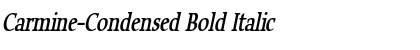 Carmine-Condensed Bold Italic Font